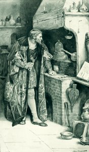 James IV als alchemist in zijn laboratorium