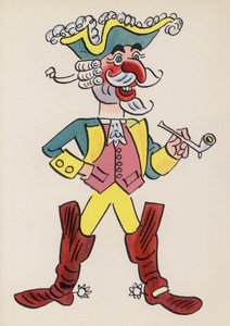 Figuren uit kinderboeken: Baron Munchausen door Walter Trier