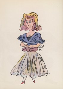 Figuren uit kinderboeken: Assepoester (kleur litho) door Walter Trier