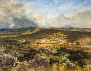 Widecombe In The Moor, Devon, 1922 door Walter Westley Russell