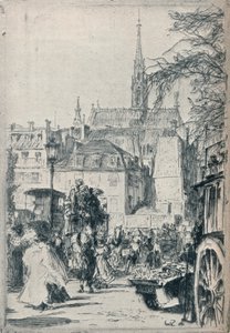 Place St. Michel, Parijs door Walter Zeising