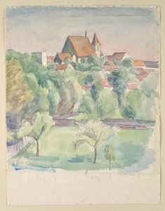 Landschap met kerk