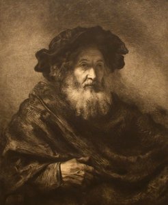 Zonder titel: Rembrandteske oude man door Waltner