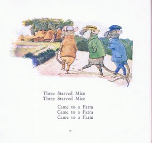 Drie uitgehongerde muizen, drie uitgehongerde muizen, kom naar een boerderij door Walton Corbould