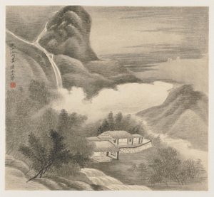 Album van landschappen: Blad 5, 1677 door Wang Gai