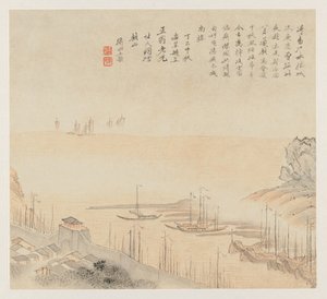 Album van Landschappen: Blad 8 door Wang Gai
