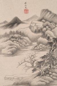Landschap in de Stijl van Verschillende Oude Meesters: Landschap naar Dong Yuan