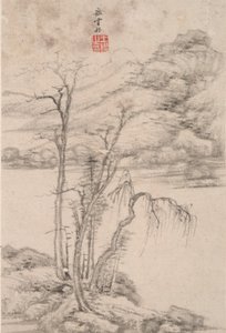 Landschap in de Stijl van Verschillende Oude Meesters: Landschap naar Ni Zan (1301)