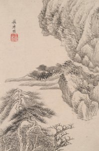 Landschap in de stijl van verschillende oude meesters: Landschap naar Wang Meng (1308)