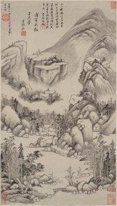 Landschap in de stijl van Huang Gongwang