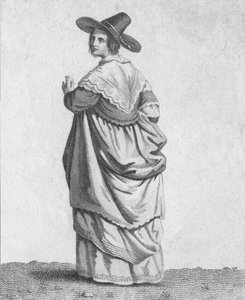 Een Koopmansvrouw - Kleding van Voorname Burgers in 1640, 1807 door Warren