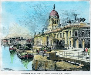 Het Douanekantoor, Dublin, Ierland, c1890