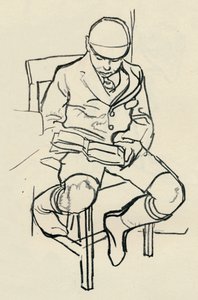 Jongen die leest, ca. 1900 door Warwick Reynolds
