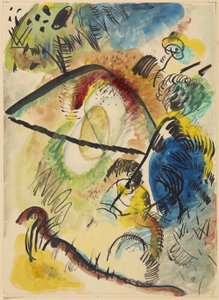 Aquarel IX (Met zwarte strepen)
