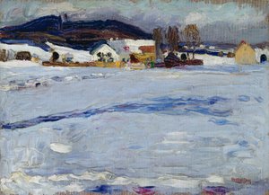 Bij Starnberg – Winter door Wassily Kandinsky