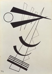 Betonte Gewichte in Schwarz/Weiss door Wassily Kandinsky