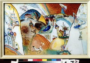 Dames in crinoline door Wassily Kandinsky