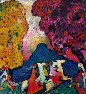 De blauwe berg. 1908-09 door Wassily Kandinsky