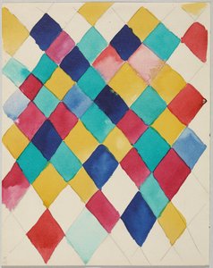 Kleurstudie met Ruiten door Wassily Kandinsky