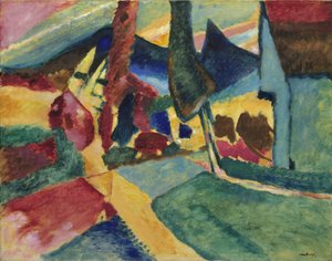 Landschap met twee populieren, 1912