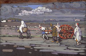 Landweg door Wassily Kandinsky