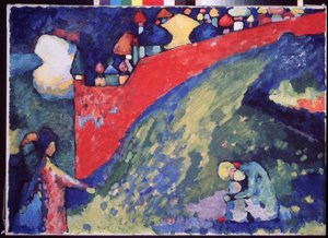 Het lot. Een rode muur door Wassily Kandinsky