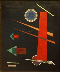 Machtig rood door Wassily Kandinsky