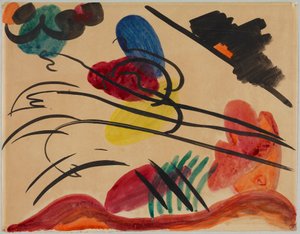 Met drie ruiters door Wassily Kandinsky