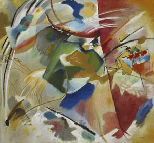 Schilderij met groene centrum