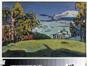 Landgoed op het Platteland in Akhtyrka door Wassily Kandinsky