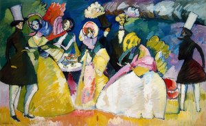 Hoepelrokmaatschappij door Wassily Kandinsky