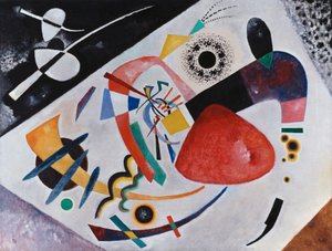 Rode vlek II door Wassily Kandinsky