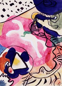 Studie voor Blauwe Ridder door Wassily Kandinsky