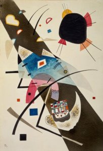 Twee zwarte vlekken door Wassily Kandinsky