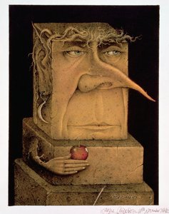 Adam (potlood en kleurpotlood op papier) (paar 155035) door Wayne Anderson