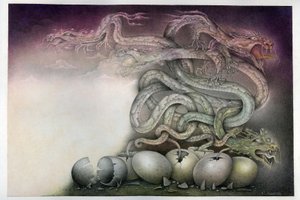 Geboorte van de draak door Wayne Anderson