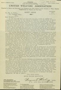 Brief van Wayne E. Wheeling, United Welfare Association, aan Beste Buur, 5 februari 1915 door Wayne E. Wheeling