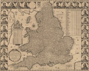 Een Nieuwe en Exacte Kaart van Engeland, 1644 door Wenceslaus Hollar