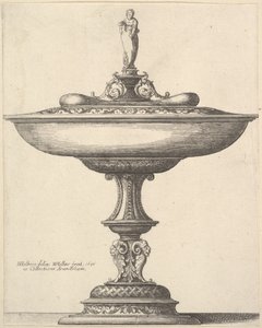 Een brede beker met sierlijke steel, 1646