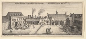 Arundel House vanuit het Noorden, 1646 door Wenceslaus Hollar