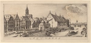 Herfst: De wijnmarkt door Wenceslaus Hollar