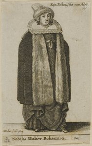 Boheemse Edelvrouw door Wenceslaus Hollar