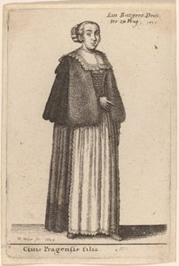 Ciuis Pragensis Filia door Wenceslaus Hollar
