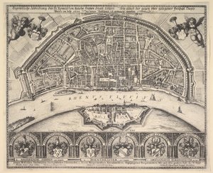 Keulen en Deutz, 1635 door Wenceslaus Hollar