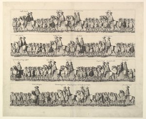 Kroningsprocessie van Karel II door Londen, 1662 door Wenceslaus Hollar