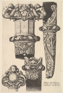 Dolk en schede, 1625-77 door Wenceslaus Hollar