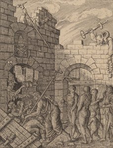 Nederdaling in de hel door Wenceslaus Hollar