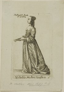 Engelse Edelvrouw door Wenceslaus Hollar