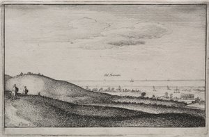 Engelse Zichten: Old Shoreham door Wenceslaus Hollar