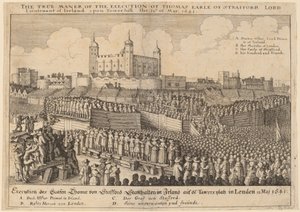 Executie van Thomas Wentworth door Wenceslaus Hollar